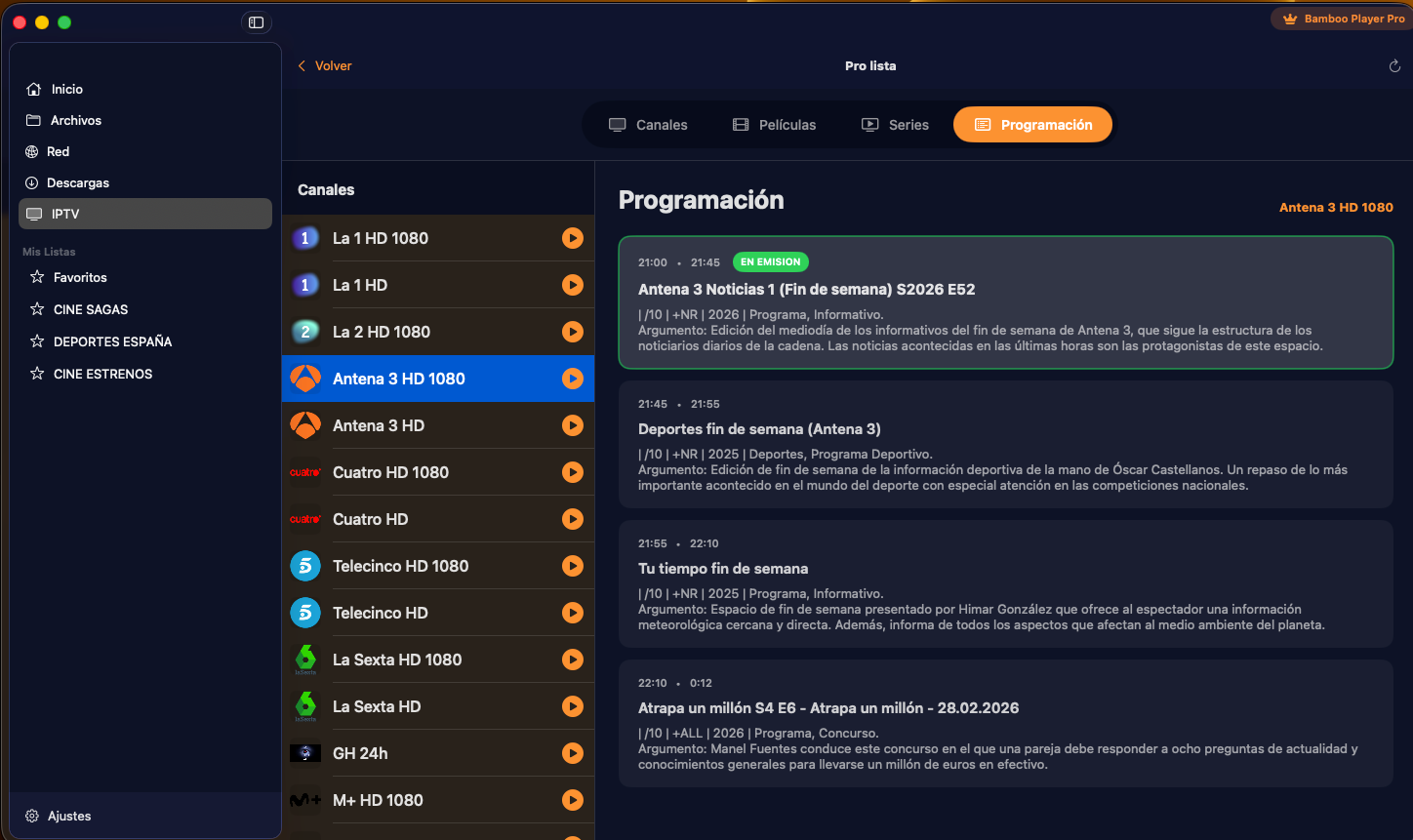 Reproductor Bamboo Player